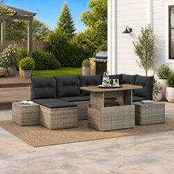 Comfortable 7-Piece Outdoor Sofa Set with Storage