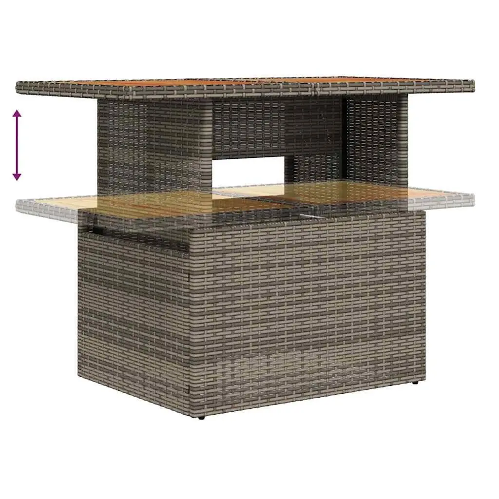 Grey Garden Sofa Set 9 pcs with Storage Benefits