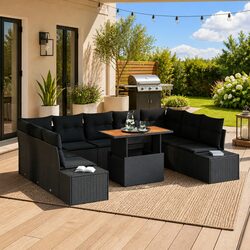Comfortable and Functional 10-Piece Garden Sofa Set