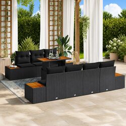Reliable 8-Piece Garden Sofa Set with Storage Features