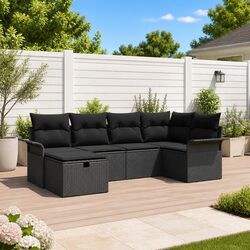 Comfortable 6-Piece Garden Sofa Set for Outdoor Use