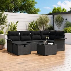 Practical 7-Piece Outdoor Sofa Set with Cushions