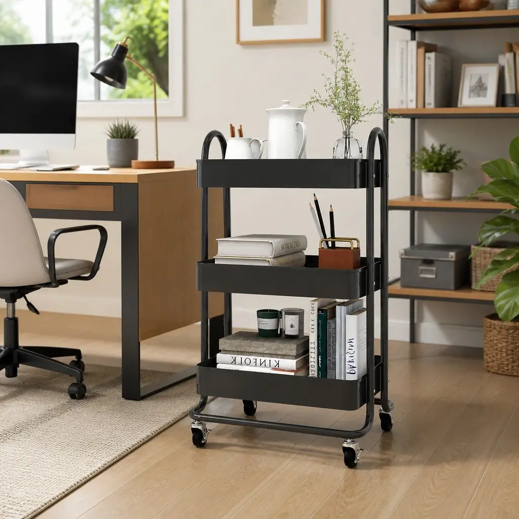 3-Tier Trolley with Steel Construction