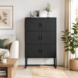 Warm and Versatile Black Highboard for Your Space