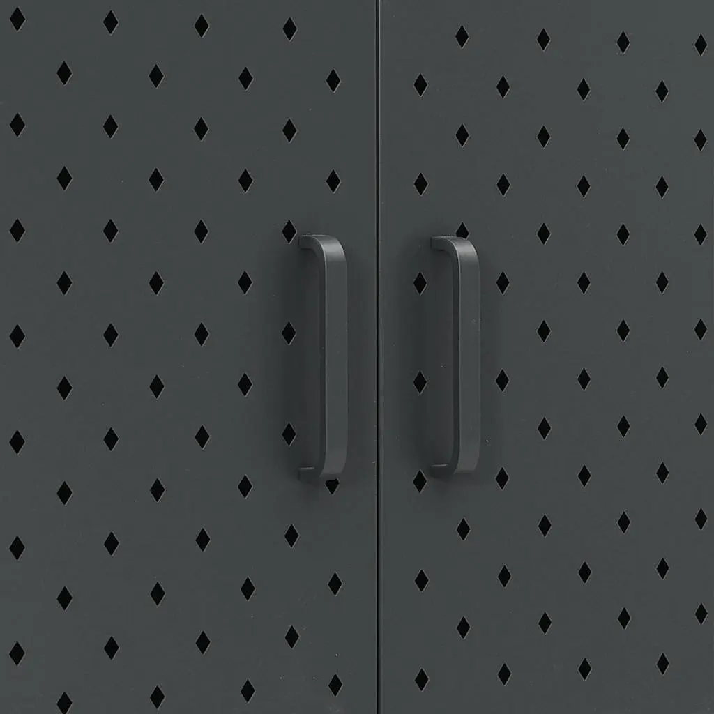 Highboard Storage Cabinet Anthracite 6 Door Display Unit Home Furniture 80 x 35 x 135 cm