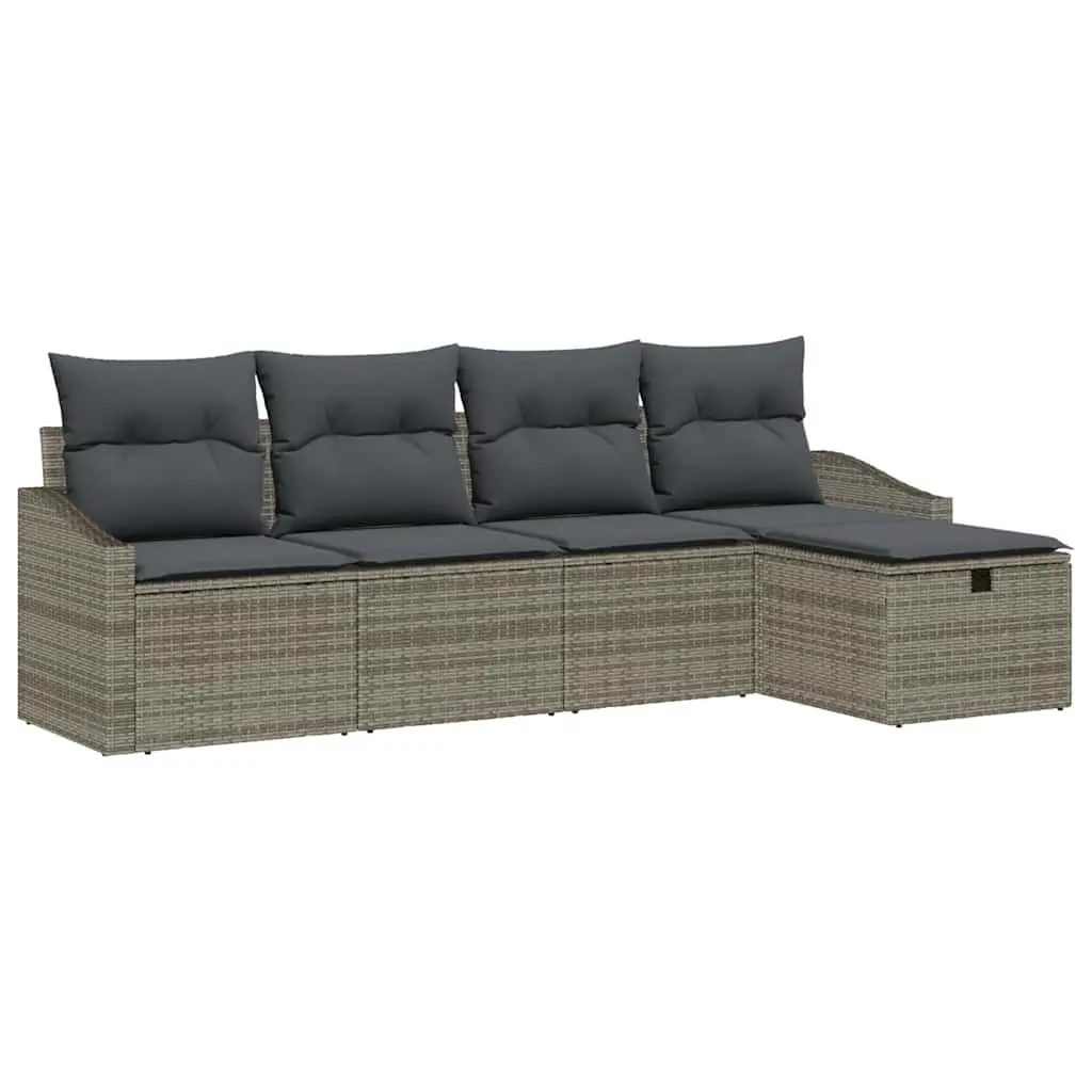 5-Piece Grey Outdoor Sofa Set