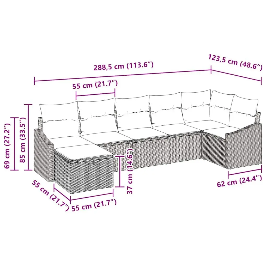 Outdoor Sofa Set with Storage Solutions