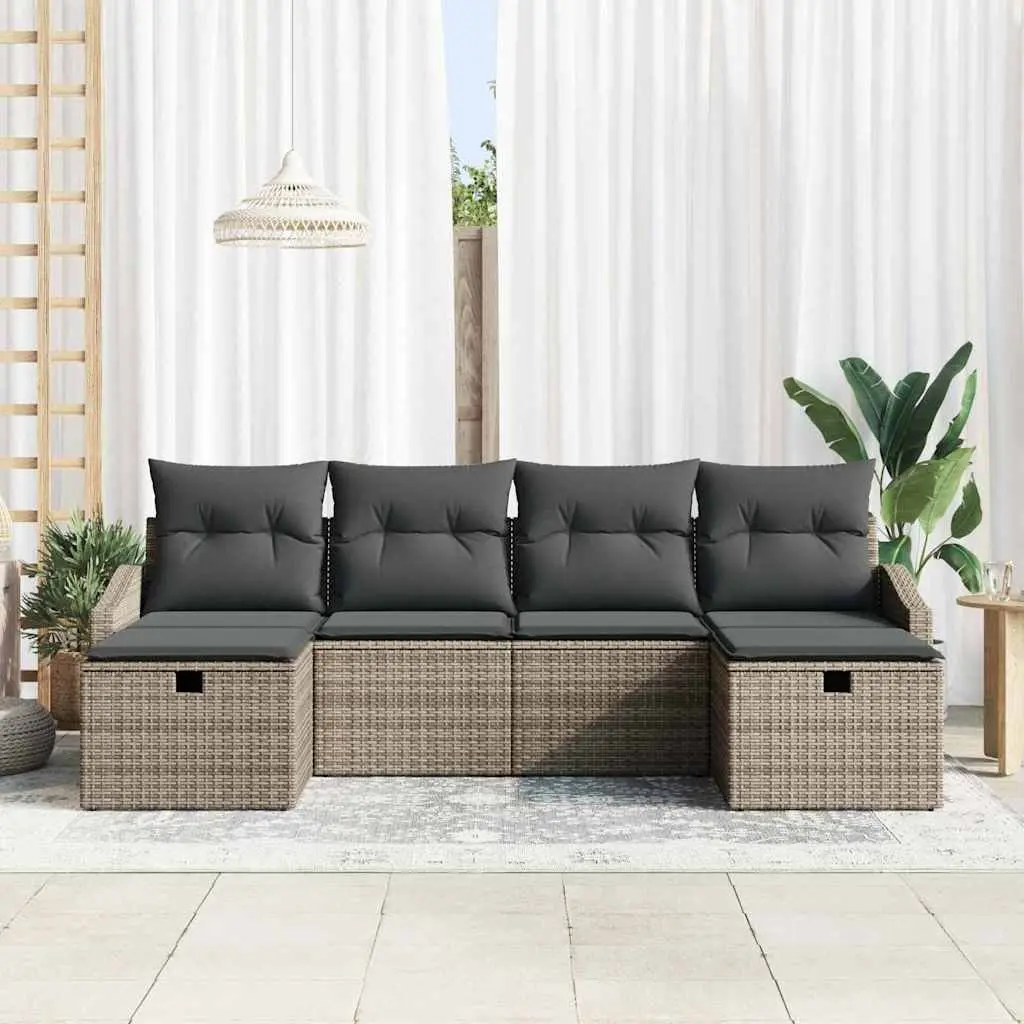 6-Piece Outdoor Sofa Set with Integrated Storage