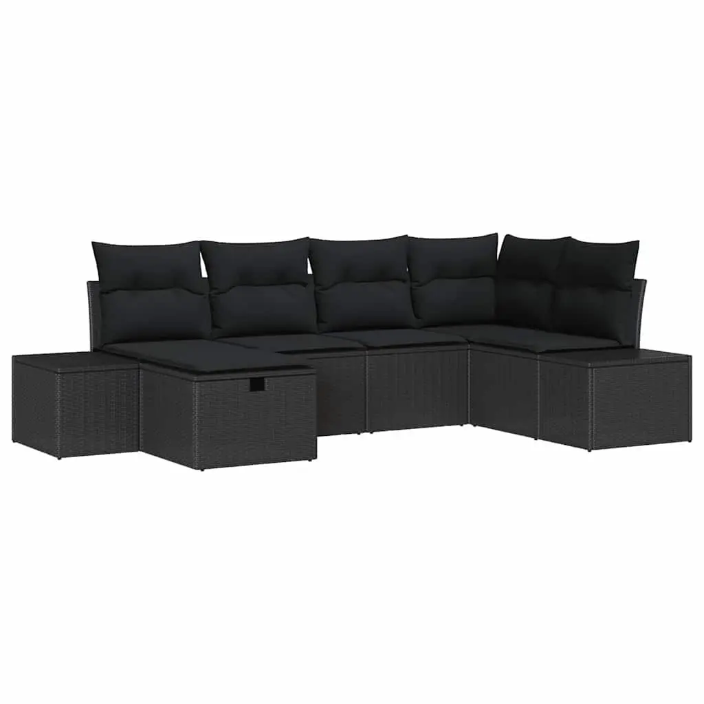 6-Piece Garden Sofa Set with Cushions