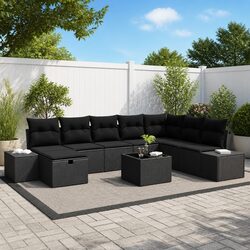 Reliable 9-Piece Outdoor Sofa Set with Cushions