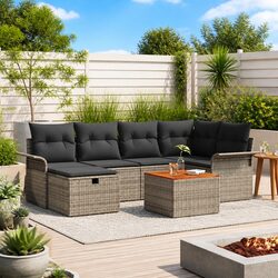 7-Piece Grey Outdoor Sofa Set: Comfort and Value