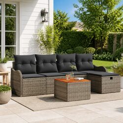 Comfortable 6-Piece Modular Garden Sofa Set