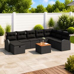 Comfortable and Versatile 9-Piece Garden Sofa Set