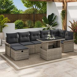 Comfortable and Versatile 8-Piece Garden Sofa Set
