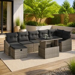 Affordable 8-Piece Garden Sofa Set with Ergonomic Features