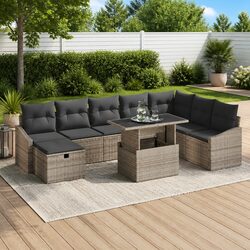 9-Piece Modular Garden Sofa Set: Comfort Meets Practicality
