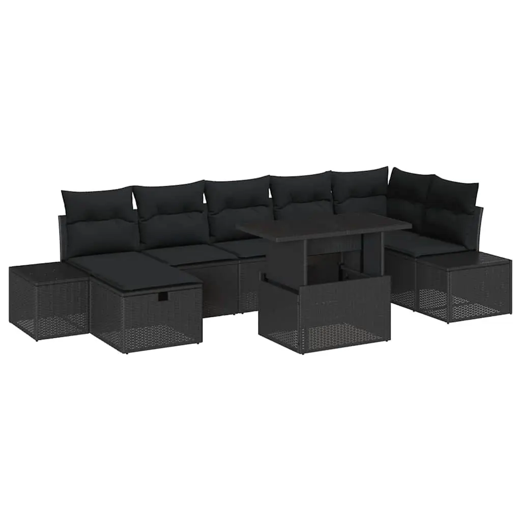 Outdoor Garden Sofa Set 8 Piece Modular Lounge Seating with Cushion Patio