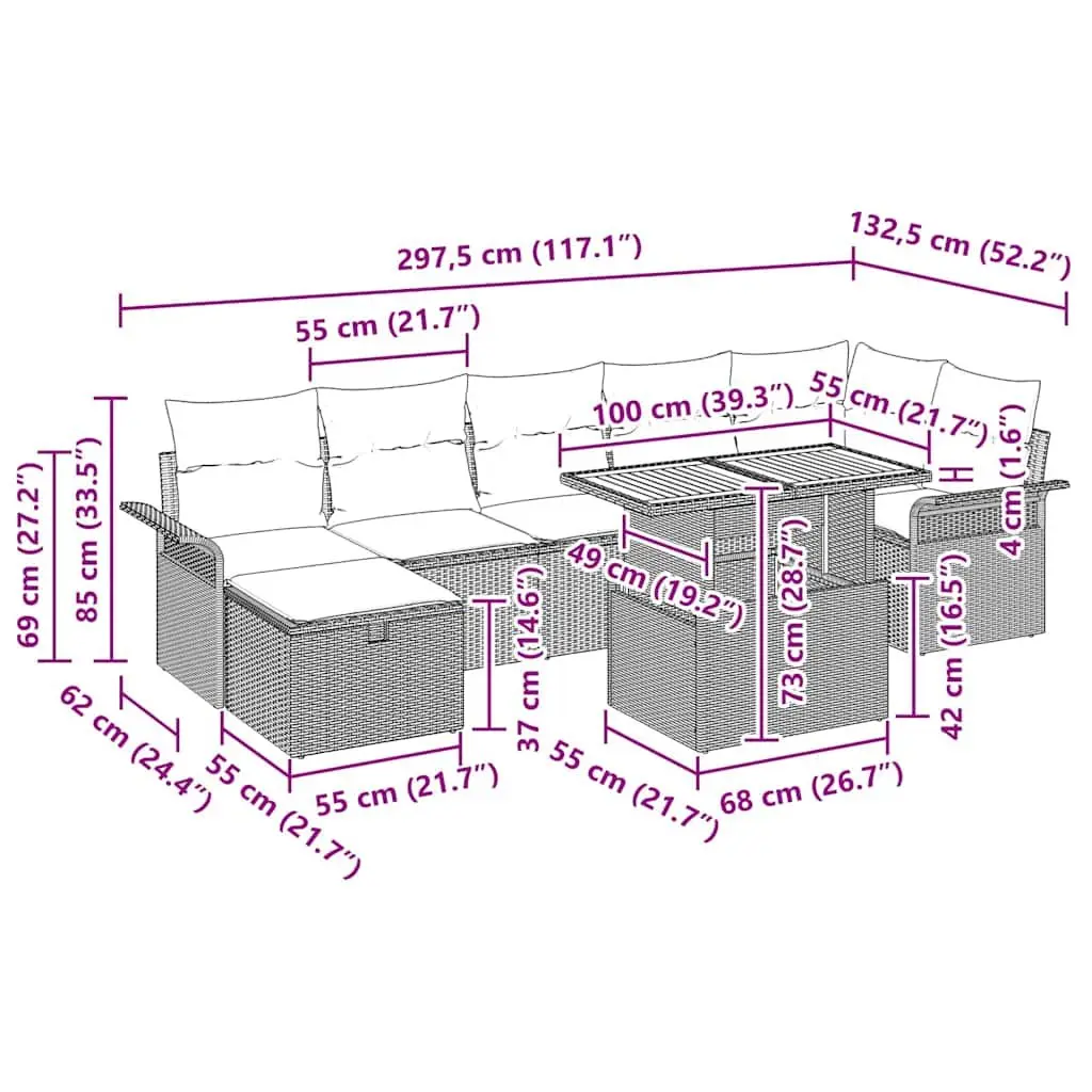 8-Piece Garden Sofa Set