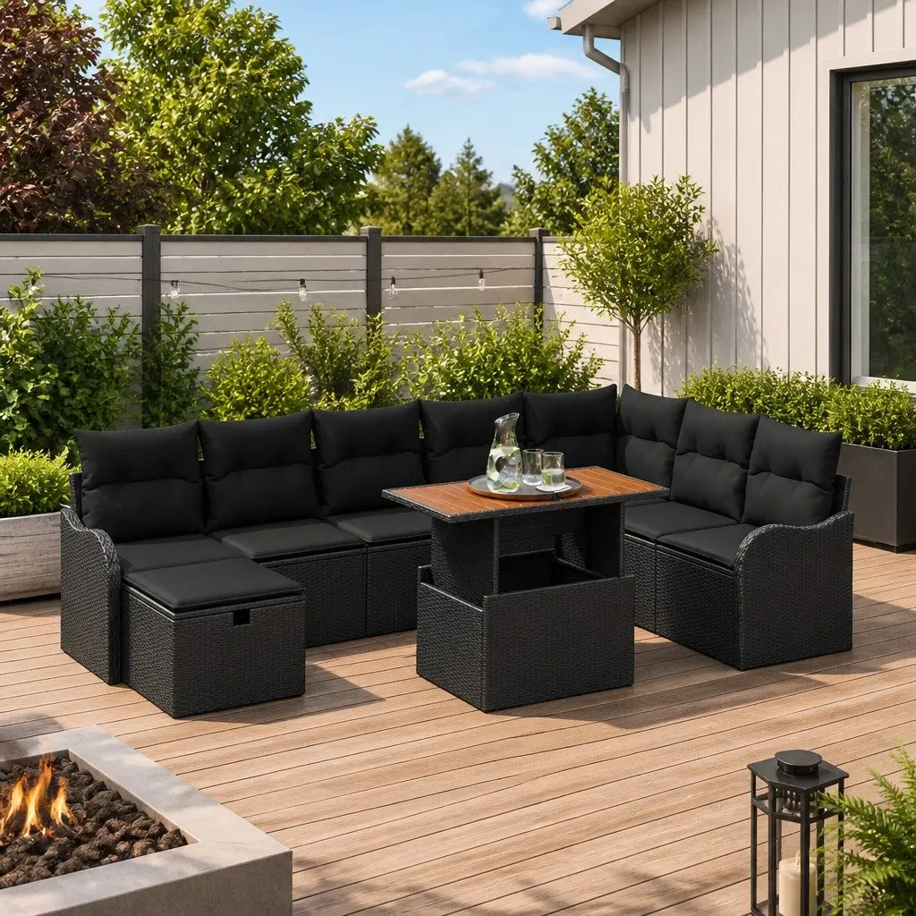 9 Piece Garden Sofa Set for Comfort