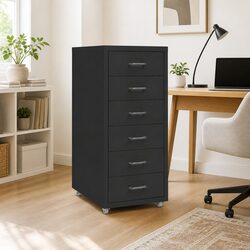 Reliable Mobile Filing Cabinet with Six Spacious Drawers