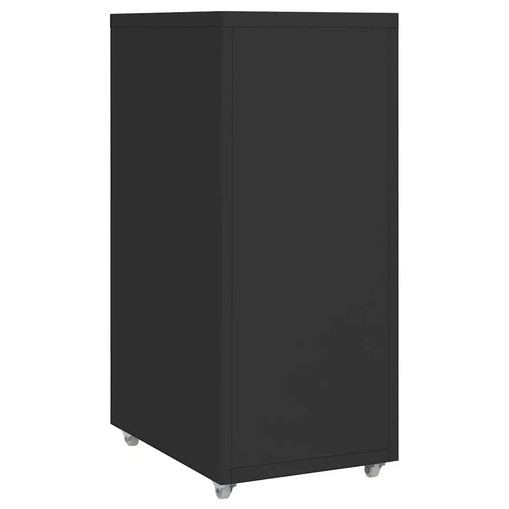 Mobile Filing Cabinet 6 Drawer Metal File Storage Office Organizer Black