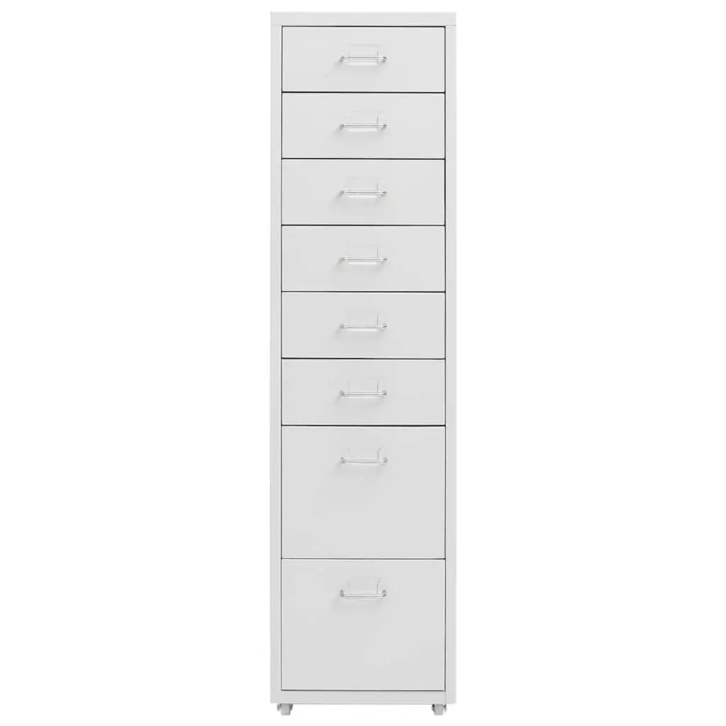 Grey Mobile Filing Cabinet with Easy Mobility