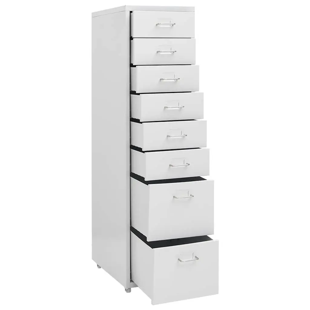 Grey Mobile Filing Cabinet with Easy Mobility