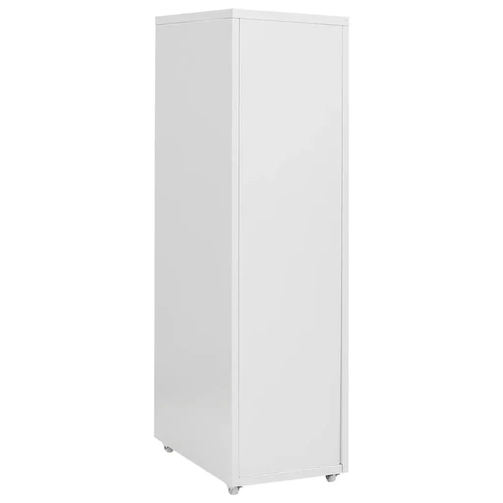 Grey Mobile Filing Cabinet with Easy Mobility