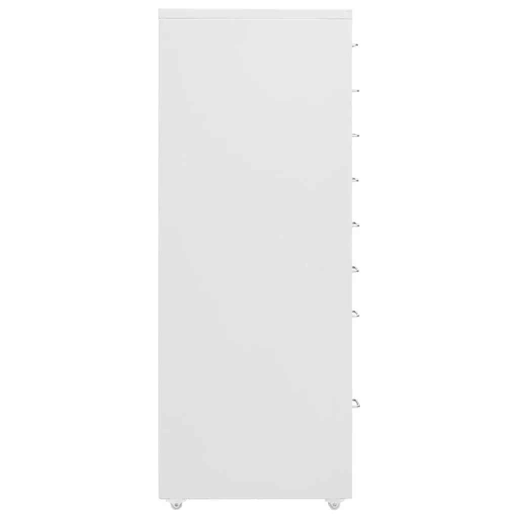 Grey Mobile Filing Cabinet with Easy Mobility
