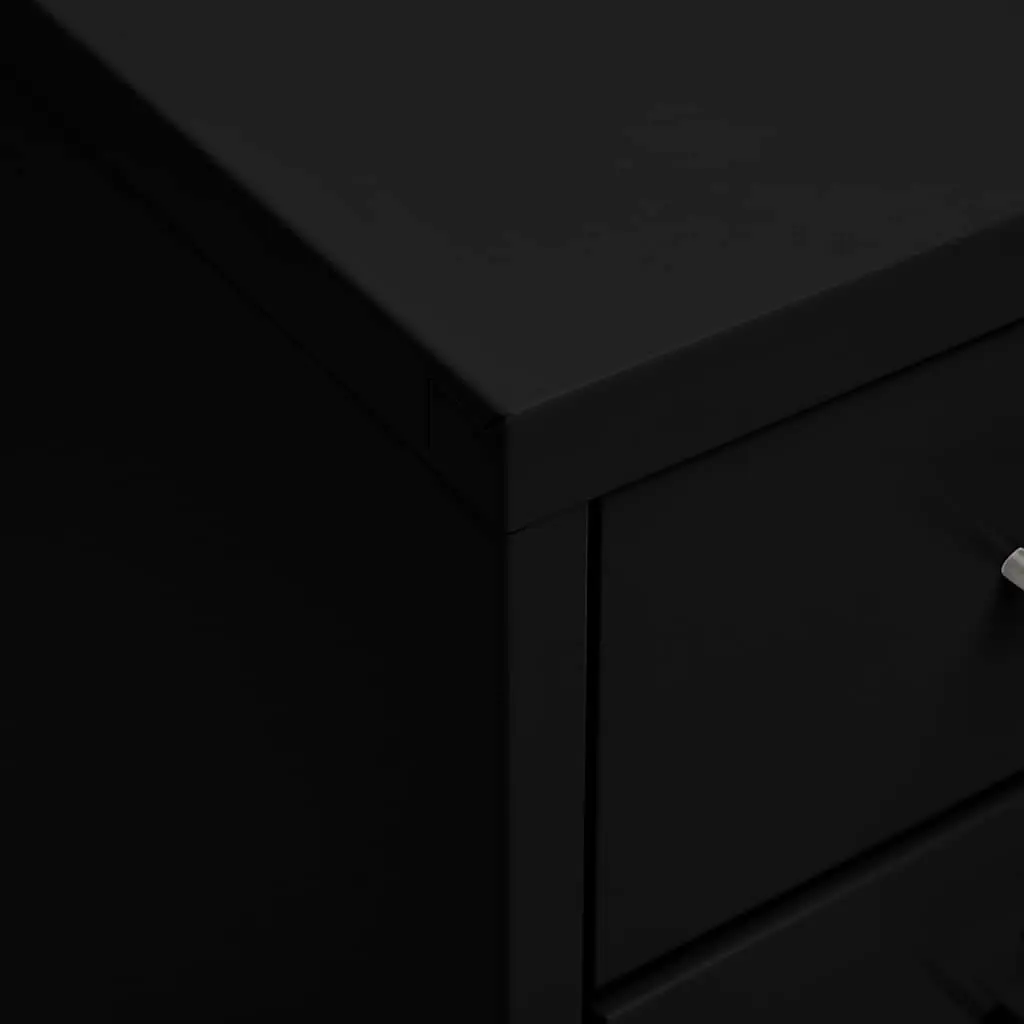 Mobile File Cabinet 8 Drawer Office Storage 28x41x109cm Black