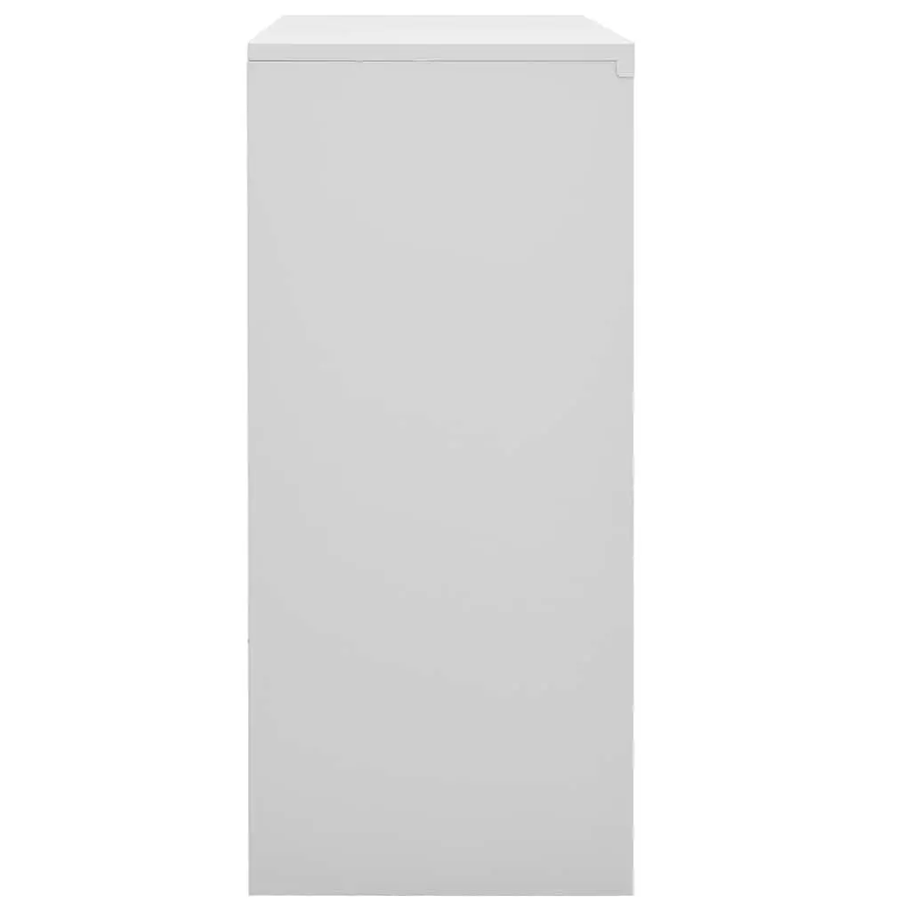 Storage Cabinet Sliding Door Adjustable Shelves Light Grey 90L x 40W x 90H cm