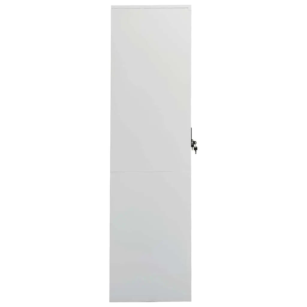 Steel Wardrobe Cabinet Clothing Organizer Grey Large Shelves