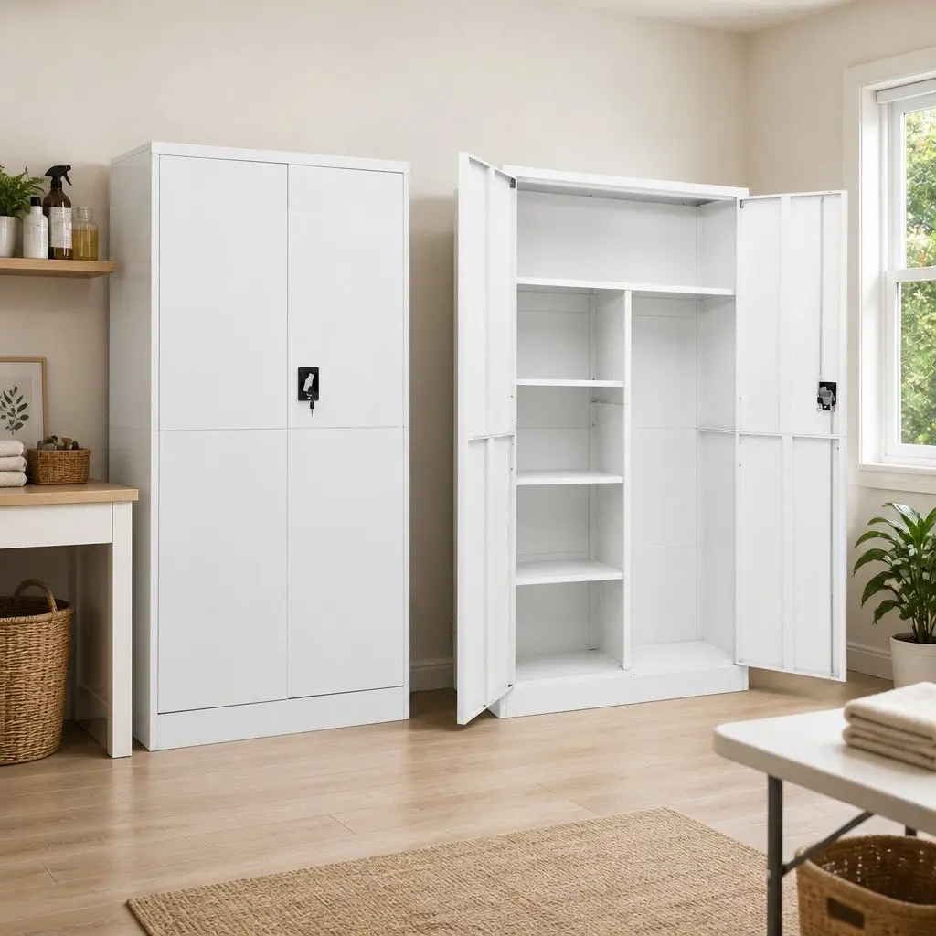 Storage with a 4 Shelf Steel Locker Cabinet