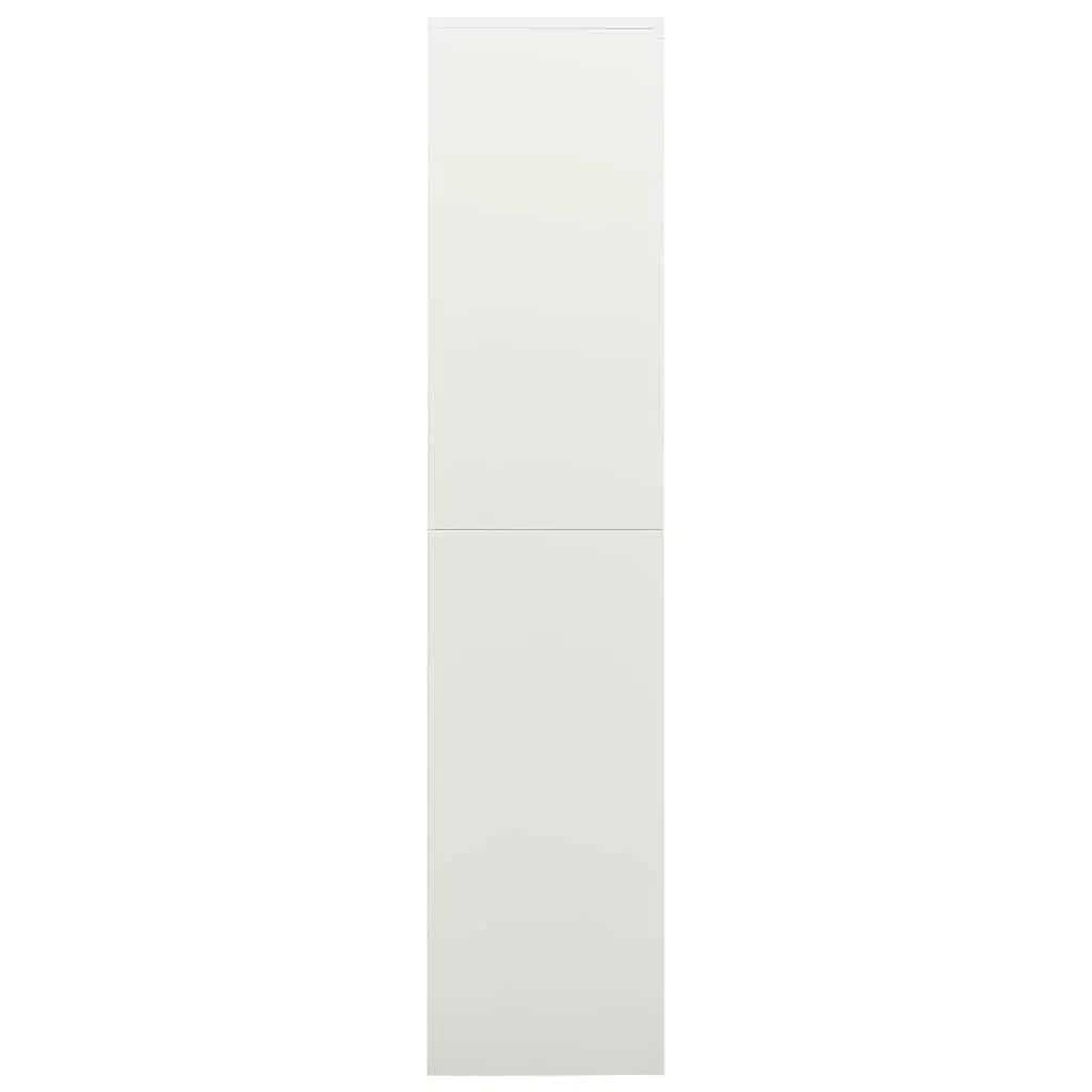 Steel Locker Cabinet 4 Shelf Storage Organiser 90x40x180 White