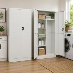Value-Driven Steel Locker Cabinet with 4 Shelves