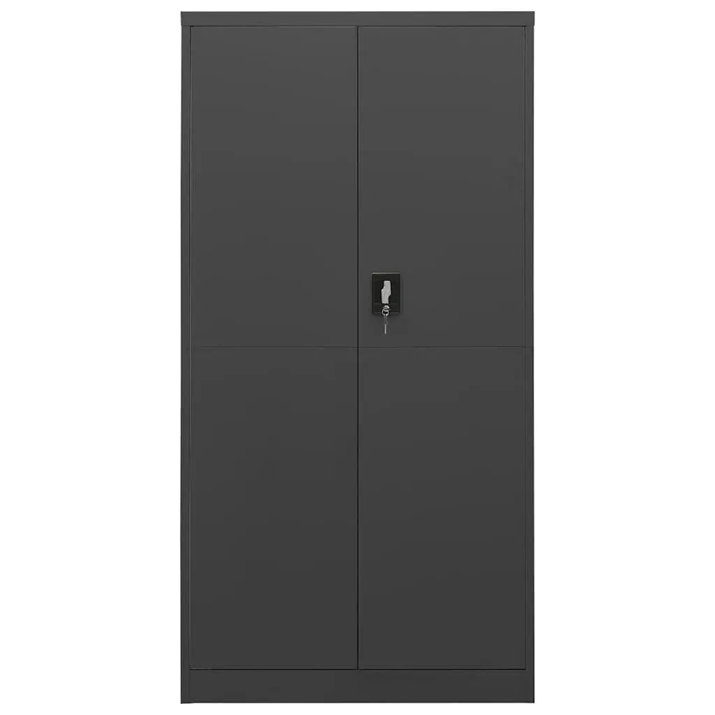 Steel Locker Cabinet 4 Shelf Storage Organiser 90x40x180cm Anthracite