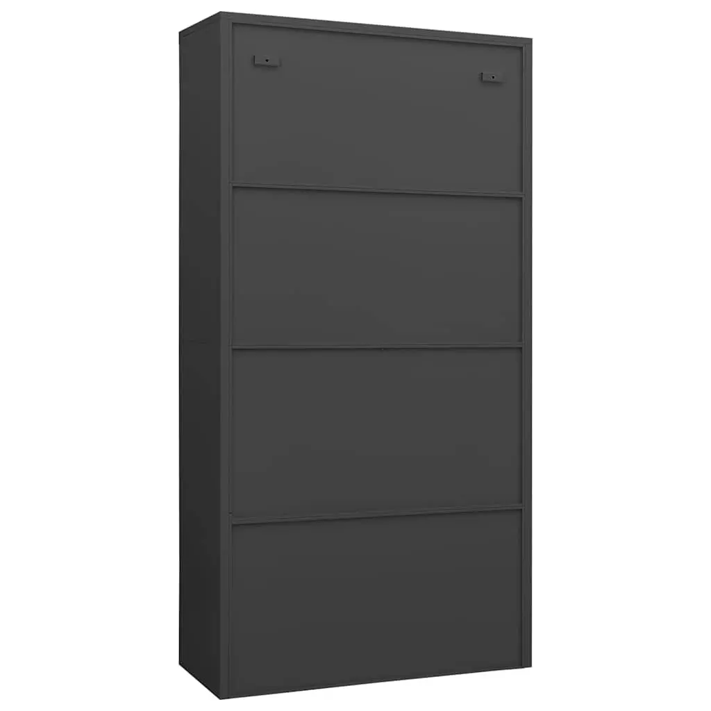Steel Locker Cabinet 4 Shelf Storage Organiser 90x40x180cm Anthracite