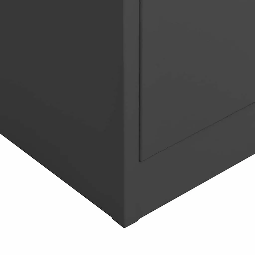 Steel Locker Cabinet 4 Shelf Storage Organiser 90x40x180cm Anthracite