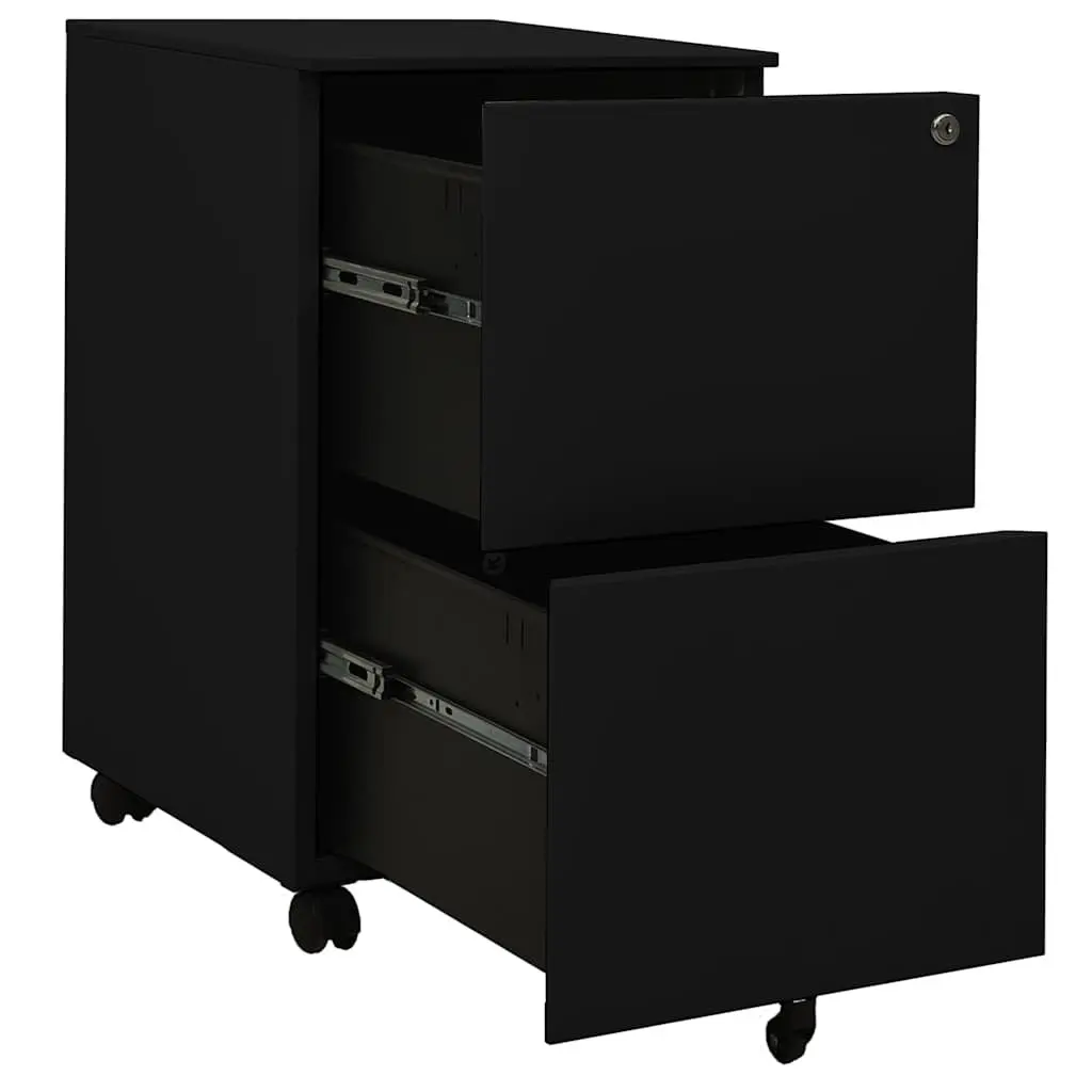 Mobile File Cabinet with 2 Secure Drawers
