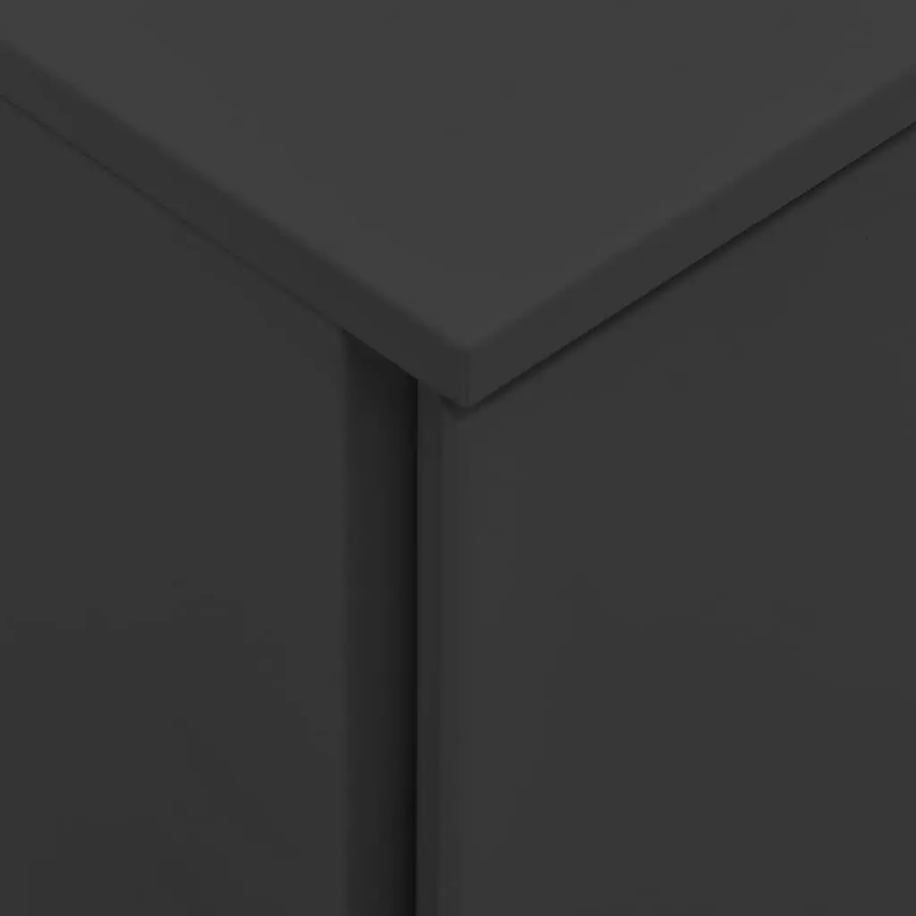 Mobile Filing Cabinet Document Storage 2 Drawer Anthracite Steel