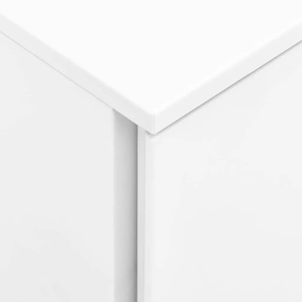 Mobile File Cabinet White 3 Drawer Steel Office Storage Filing Organizer