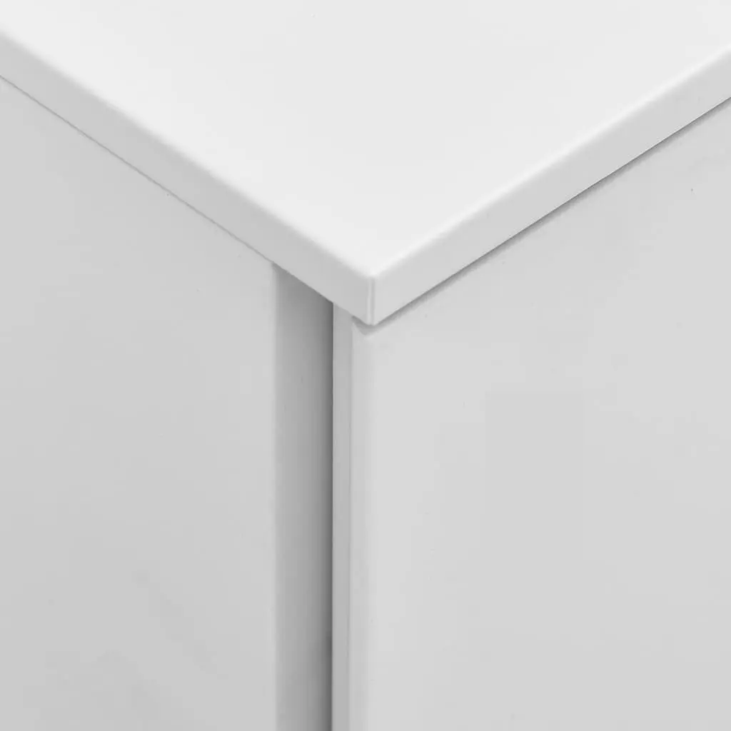 Mobile Filing Cabinet Office Storage 3 Drawer Steel Grey 39x45x60cm