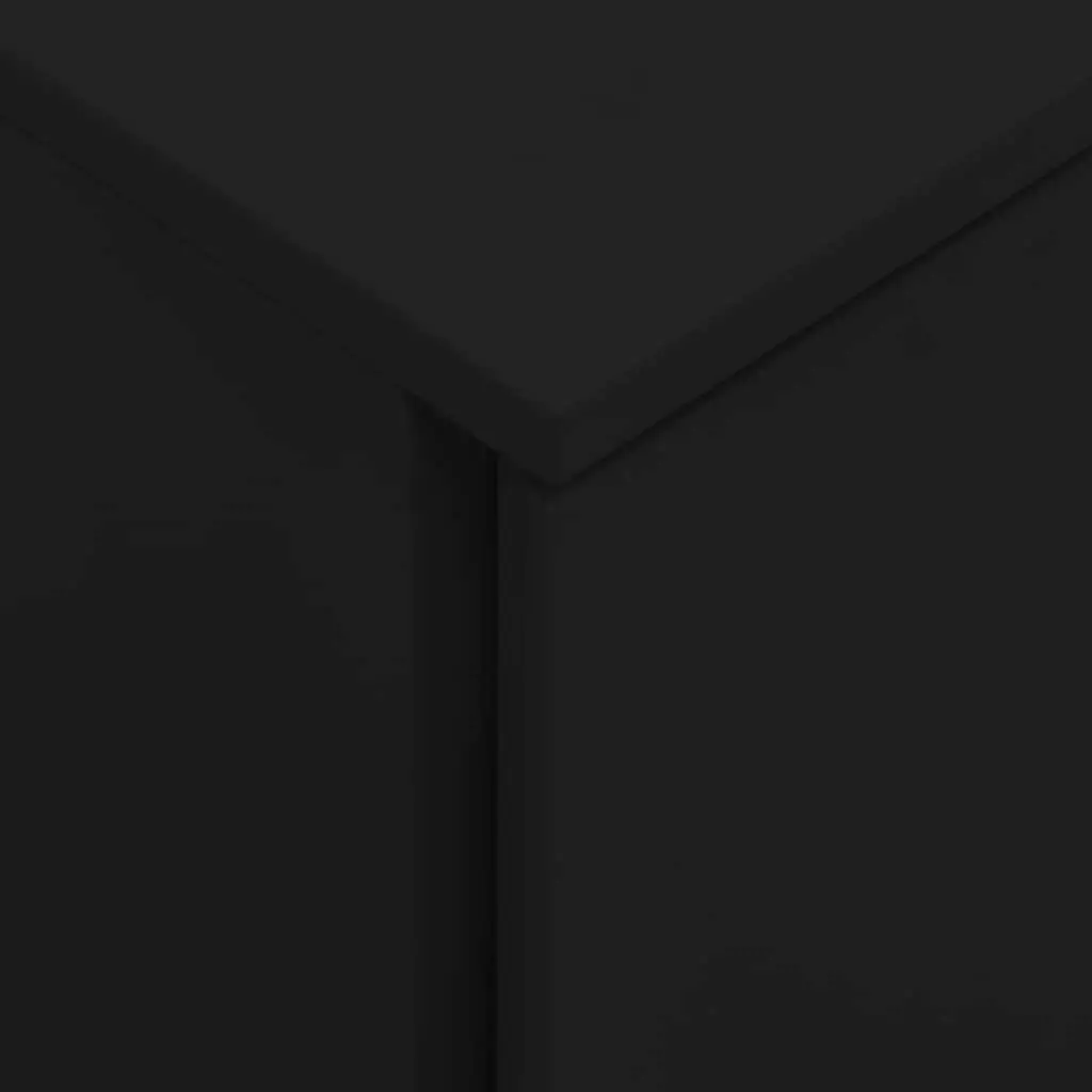 Mobile File Cabinet Steel Office Filing Storage 3 Drawer Lockable Black