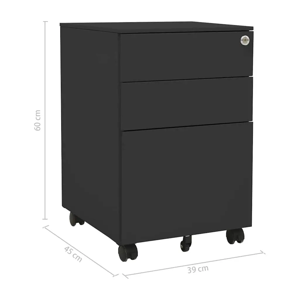Mobile Filing Cabinet with Lockable Drawers
