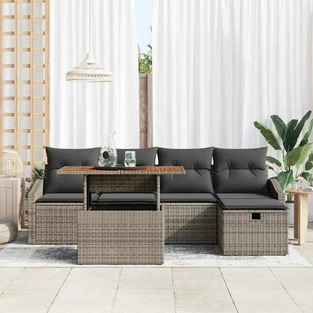 6-Piece Outdoor Sofa Set with Comfort in Mind