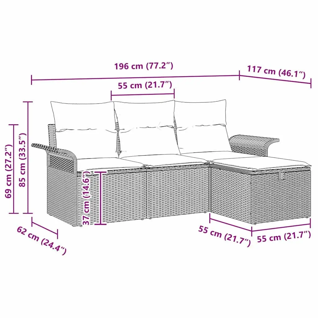 Outdoor Sofa Set for Comfort and Storage