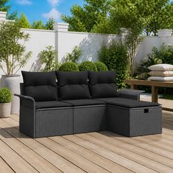 Comfortable 4-Piece Garden Sofa Set for Outdoor Use