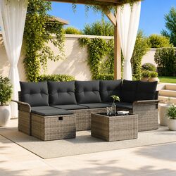 7-Piece Garden Sofa Set: Comfort Meets Practicality