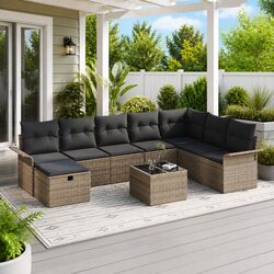 9-Piece Garden Sofa Set: Comfort Meets Practicality