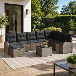 9-Piece Modular Garden Sofa Set - Comfort and Value